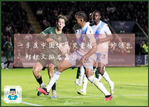 一季度中国球员奖金榜：张帅领先，郑钦文排名靠后